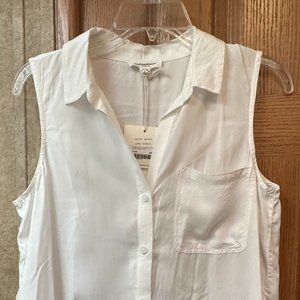 NWT Beach Lunch Lounge Sleeveless Button Front with Chest-Pocket Shirt